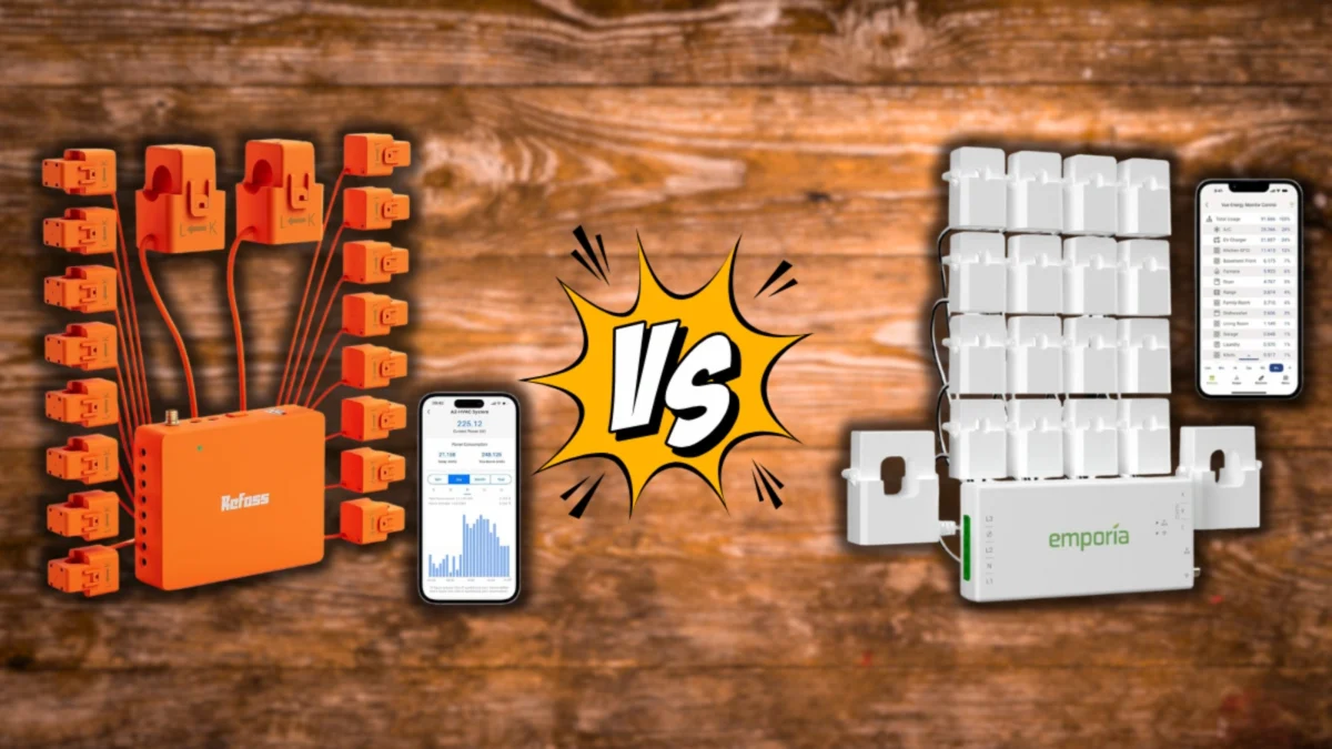 Emporia Vue 3 vs Refoss EM16 home energy monitor comparison